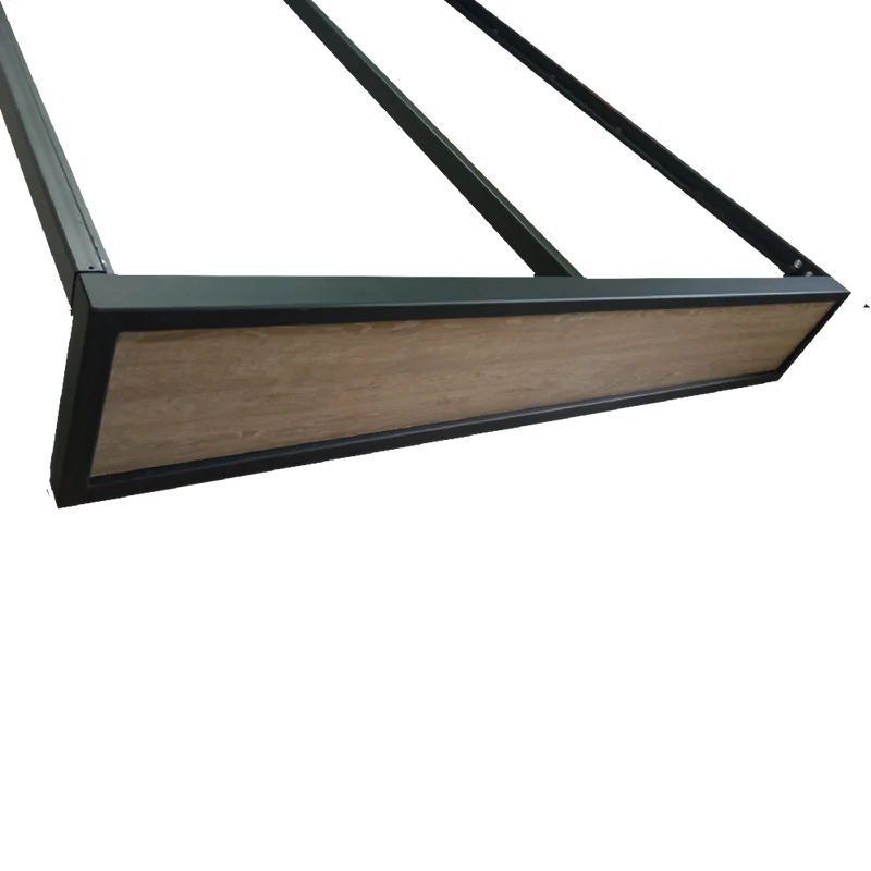 Cama Queen Metal Madera Amatista Café 160 x 190 x 24