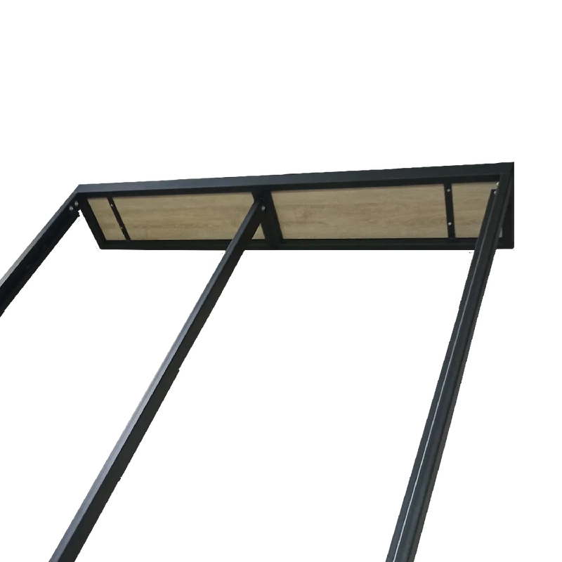 Cama Queen Metal Madera Amatista Café 160 x 190 x 24