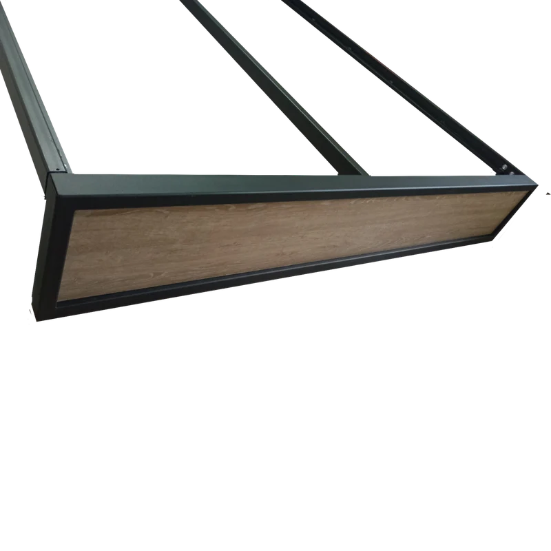 Cama Sencilla Metal Madera Amatista Café 100 x 190 x 24