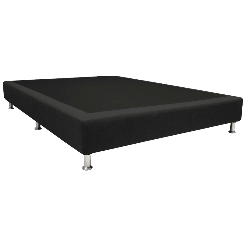 Base Cama Presidencial Woody, Negro, con Tendido de Tablas
