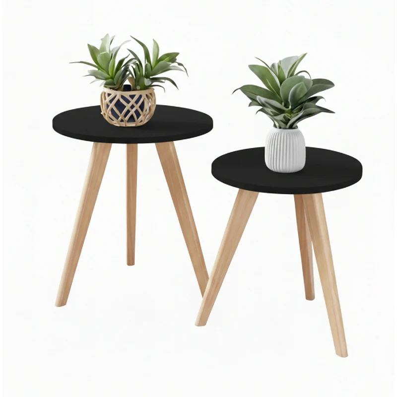 Mesa Auxiliar Circular Etna - Set X2 - Mediana & Grande
