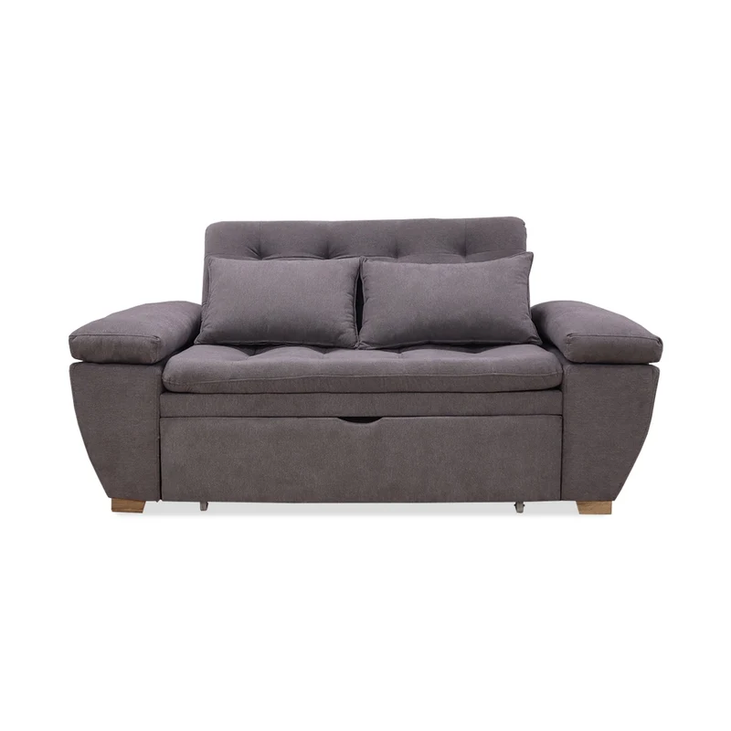 Sofá Cama Multifuncional Magnin Gris Más Cojines