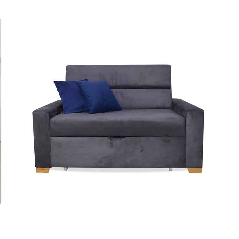 Sofá Cama Multifuncional Aubry Gris Más Cojines