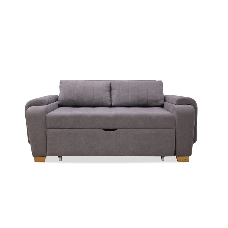 Sofá Cama Multifuncional Stauffer Gris Más Cojines