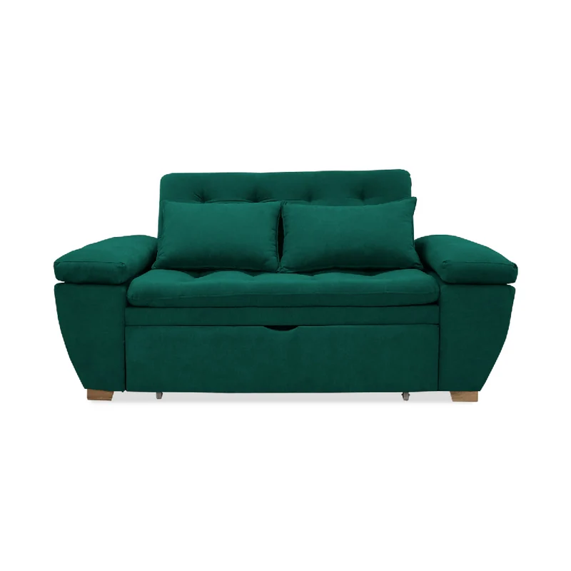 Sofá Cama Multifuncional Magnin Verde Más Cojines