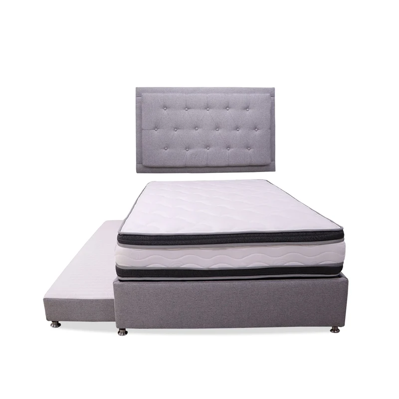 Combo Cama Tarima Nido + Colchón Blaser Doble Pillow 140 Doble + Espaldar
