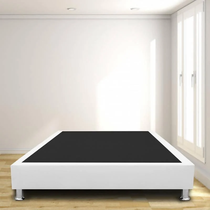Base Cama Sommier 100x190 Microfibra Blanco
