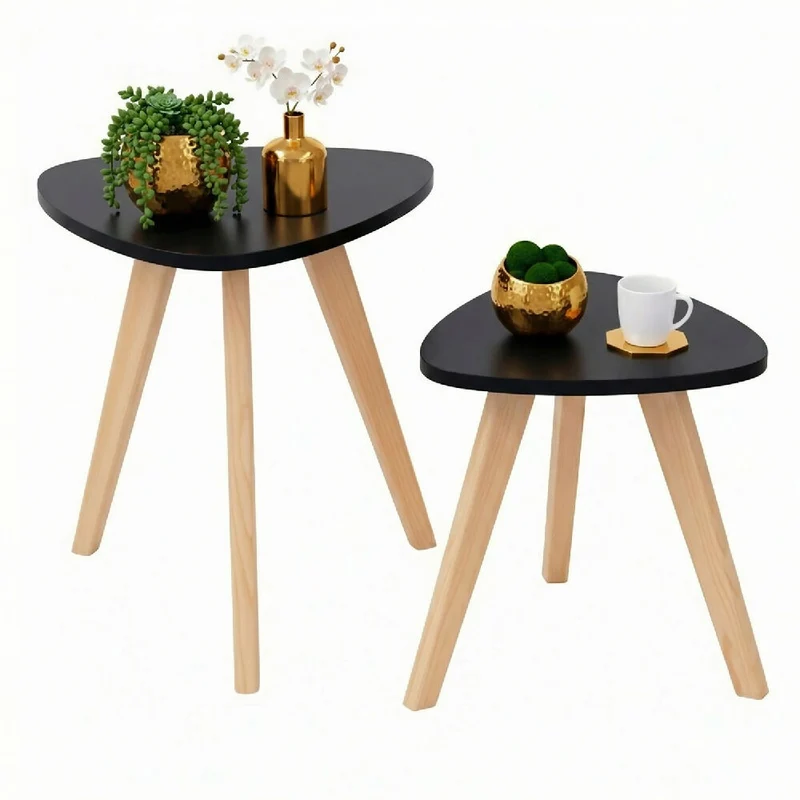 Mesa Nórdica Triangular Etna - Set x 2 - Pequeña & Mediana