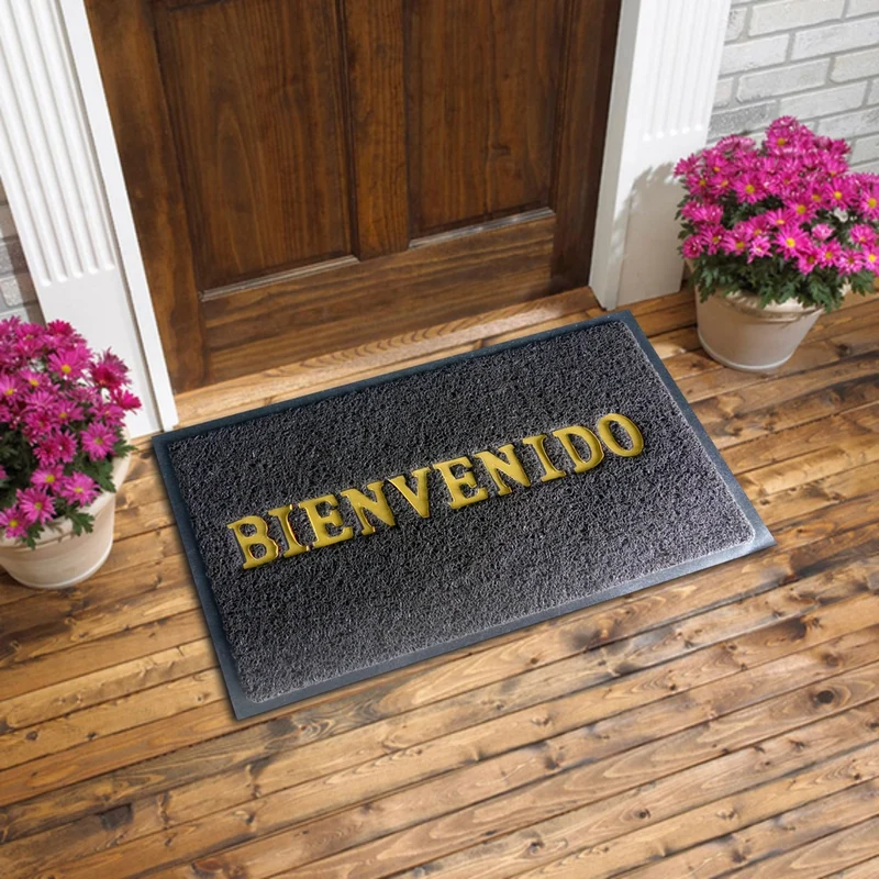 Tapete Fel Confortmat Bienvenido 38X58 Negro Setx4 Unidades