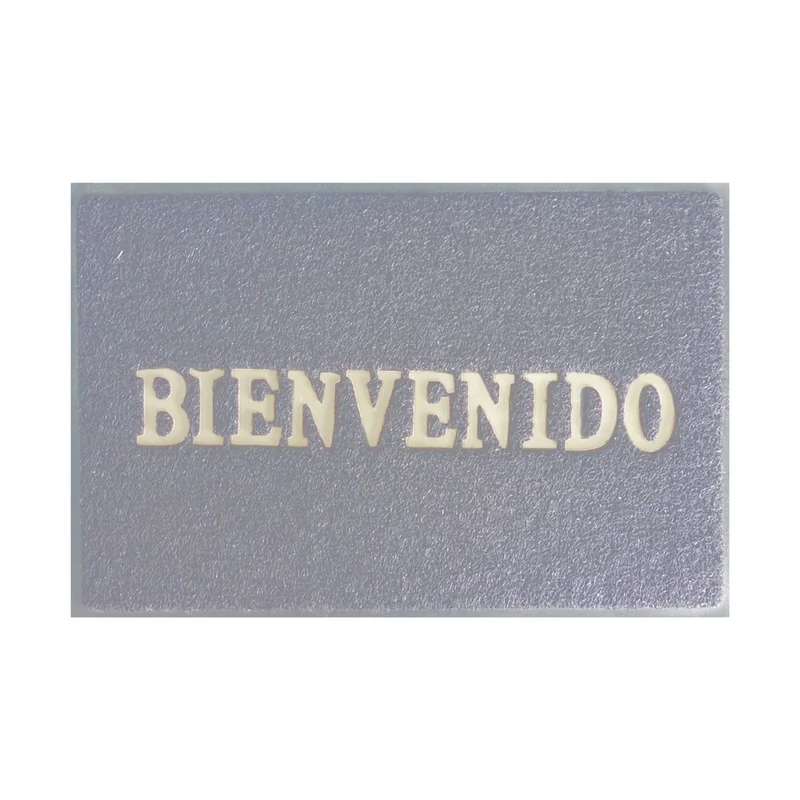 Tapete Fel Confortmat Bienvenido 38X58 Gris Setx4 Unidades