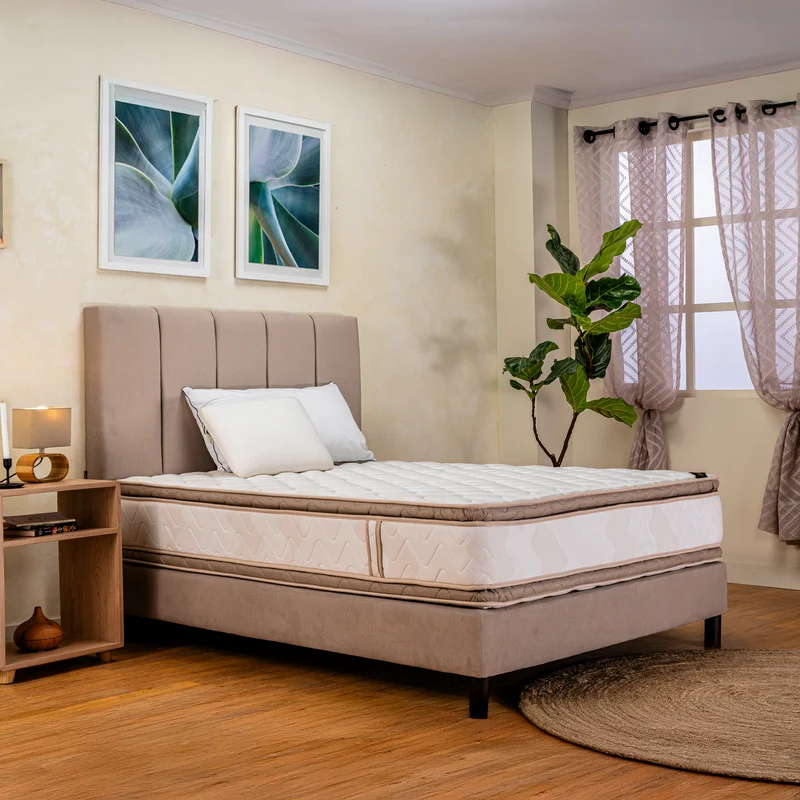 Colchón Spring Zen Natural Semidoble 120X190 cm Gratis Almohada Siliconada