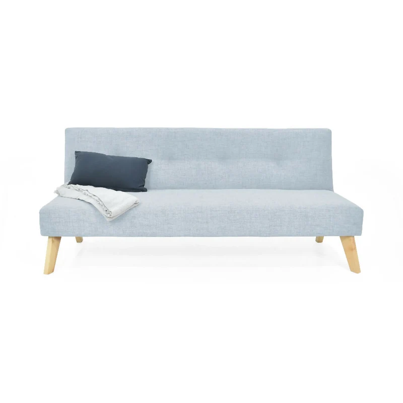 Futon London 3 Posiciones Tela Plata