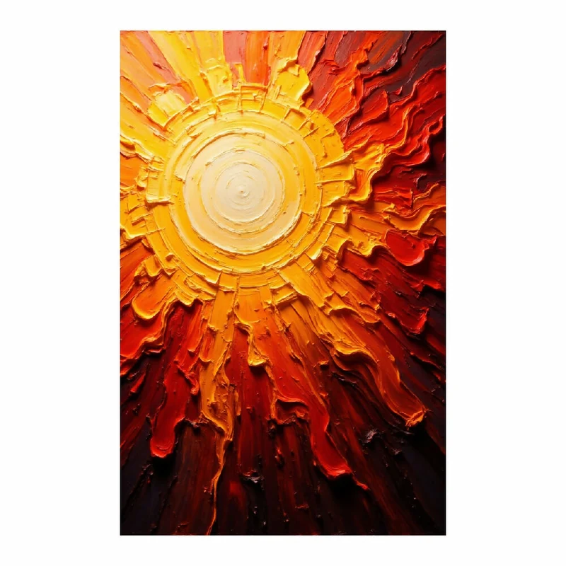 Lienzo Cuadro Abstracto la Fuerza del Sol 93x60cm