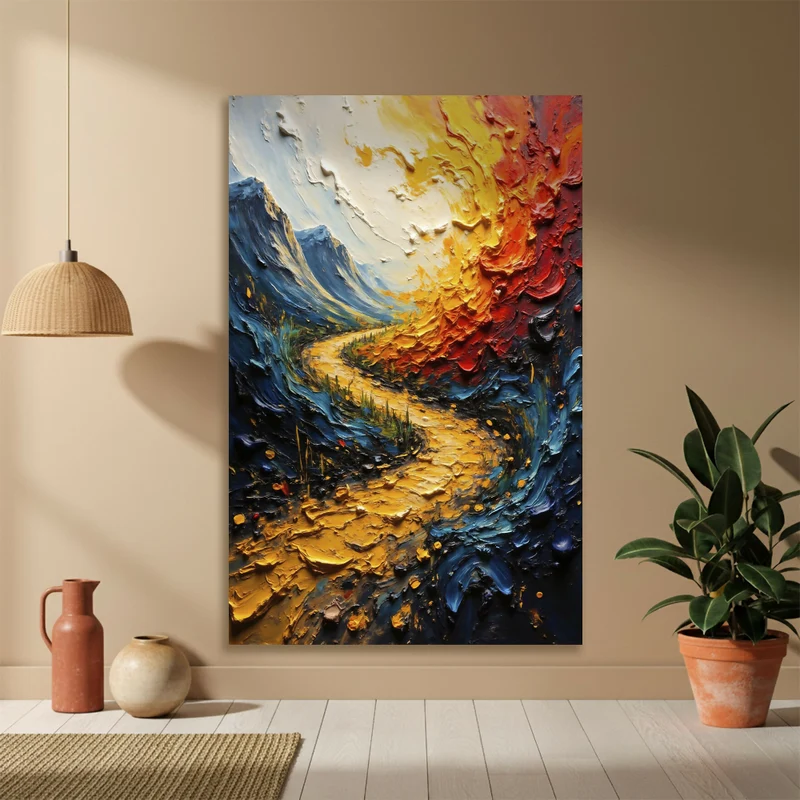 Lienzo Abstracto Fotografía de un Camino Diferente 93x60cm