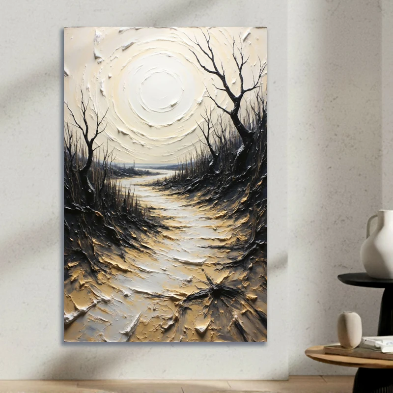 Lienzo Vintage Abstracto Camino del Guerrero 93x60cm