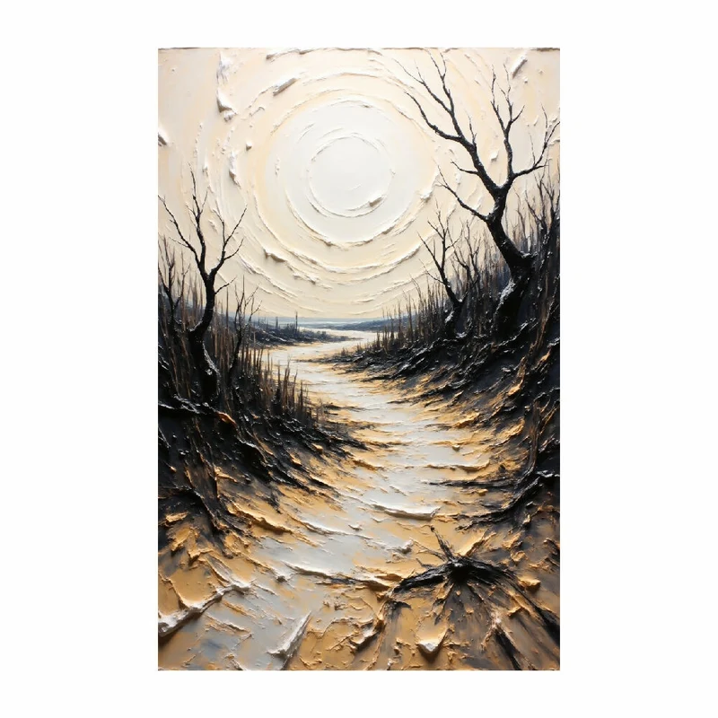 Lienzo Vintage Abstracto Camino del Guerrero 93x60cm