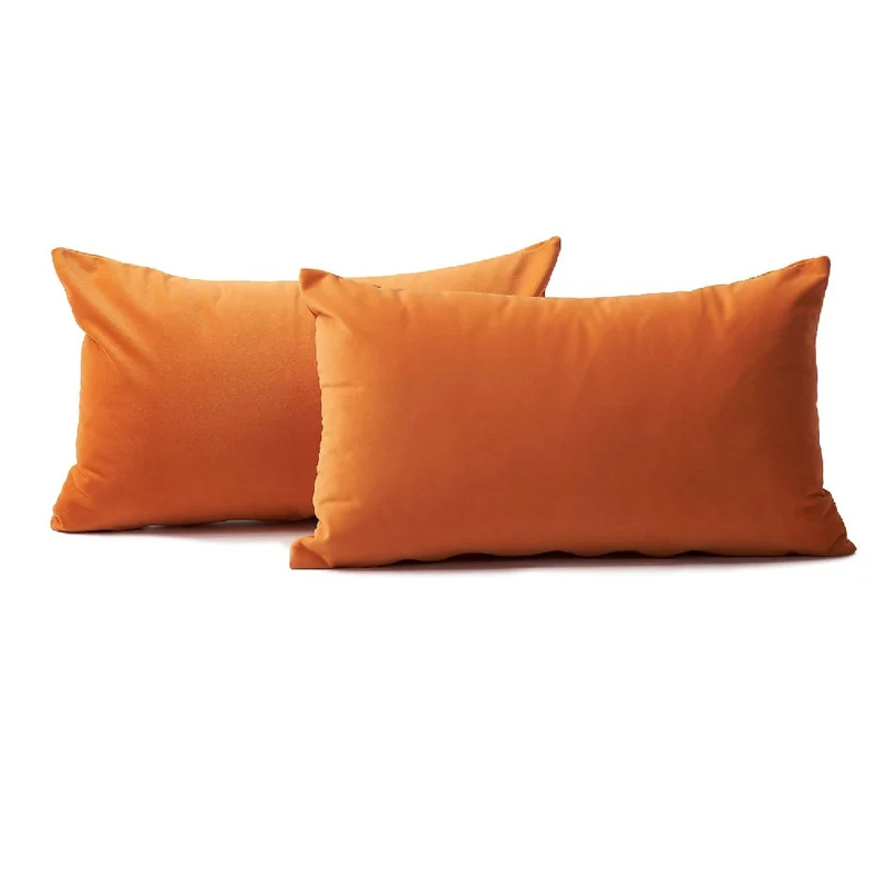 Kit x2 Funda para Cojín Almohada Tela 70x50 Naranja