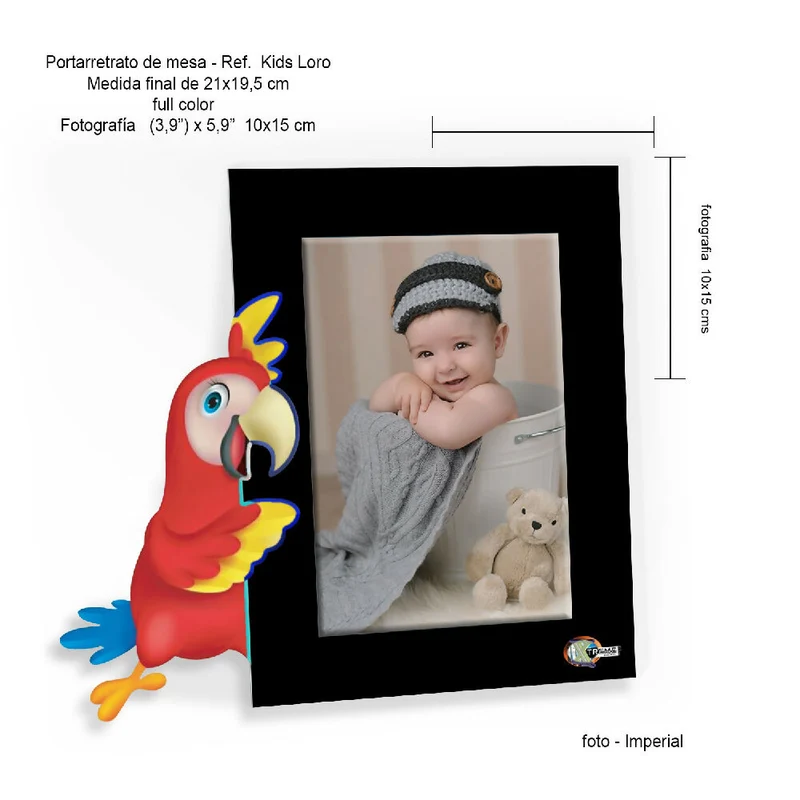 Portarretrato Kids-AN22 (21cm x 19,5cm) Color Negro