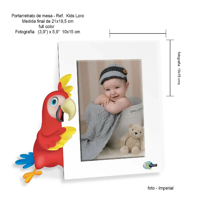 Portarretrato Kids-AN21 (21cm x 19,5cm) Color Blanco