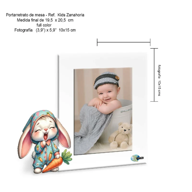 Portarretrato Kids-AN19 (20,5cm x 19,5cm) Color Blanco