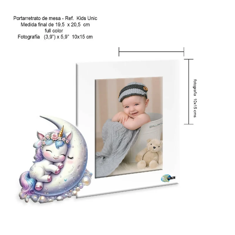Portarretrato Kids-AN17 (21,5cm x 19,5cm) Color Blanco
