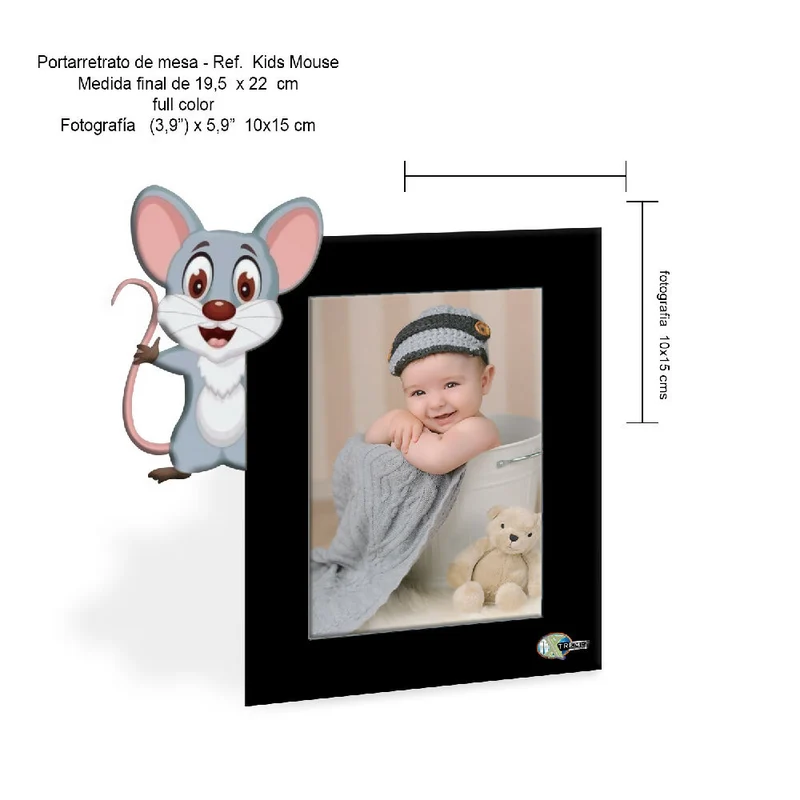 Portarretrato Kids-AN12 (19,5cm x 22cm) Color Negro