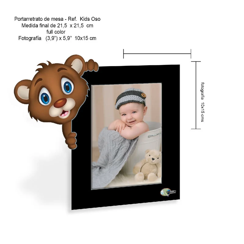 Portarretrato Kids-AN16 (21,5cm x 21,5cm) Color Negro