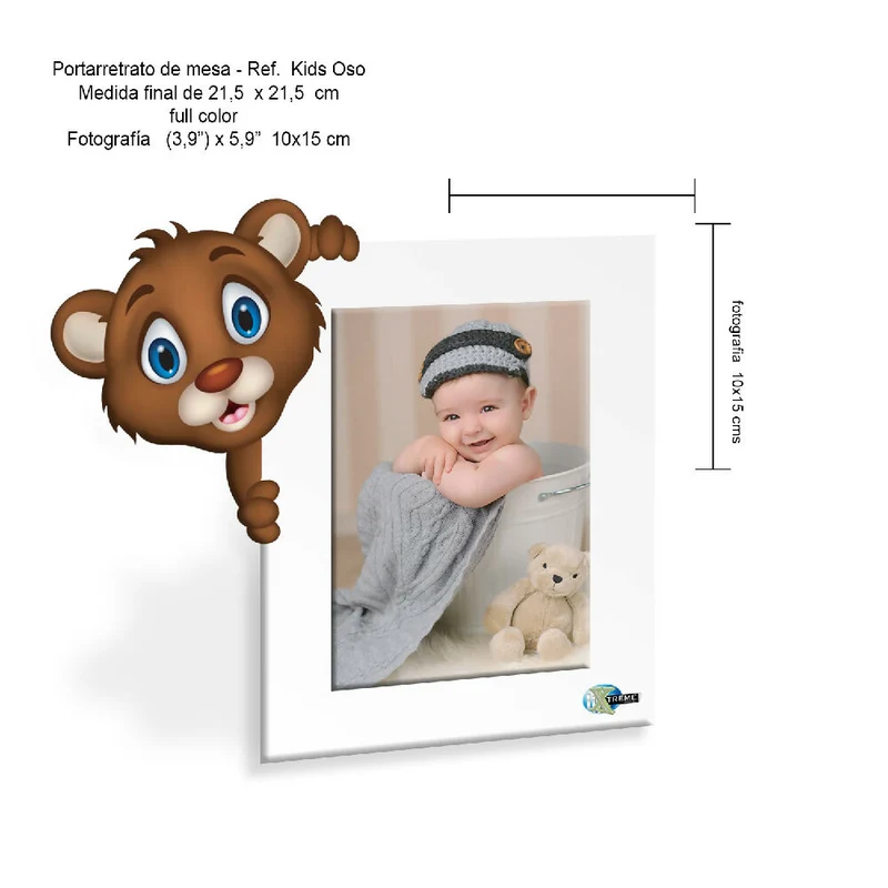 Portarretrato Kids-AN15 (21,5cm x 21,5cm) Color Blanco