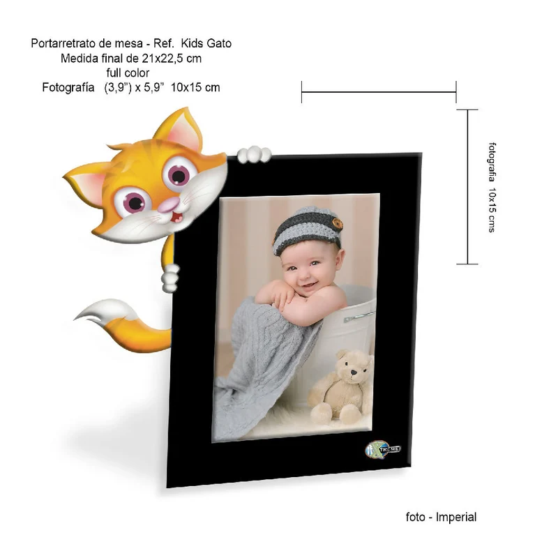 Portarretrato Kids-AN10 (22,5cm x 21cm) Color Negro