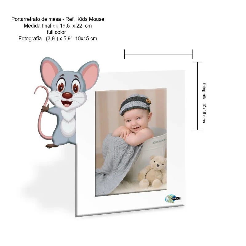 Portarretrato Kids-AN11 (19,5cm x 22cm) Color Blanco