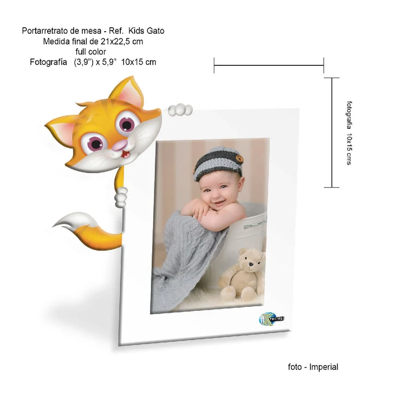Portarretrato Kids-AN9 (22,5cm x 21cm) Color Blanco