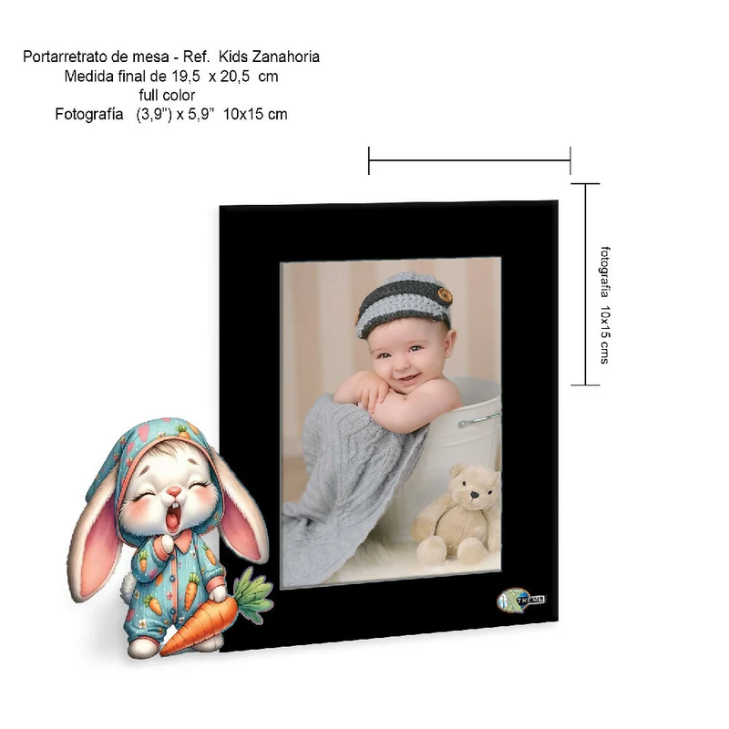 Portarretrato Kids-AN20 (20,5cm x 19,5cm) Color Negro