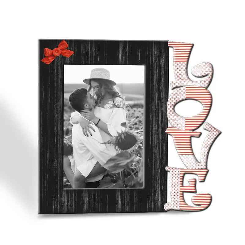 Portarretrato Love Black (21,5cm x 19,5cm) Color Negro y Rojo