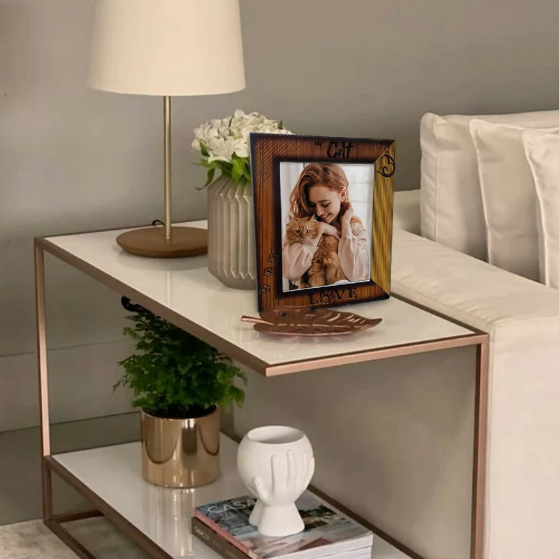 Portarretrato Love Cat (22,5cm x 27,5cm) Color Madera