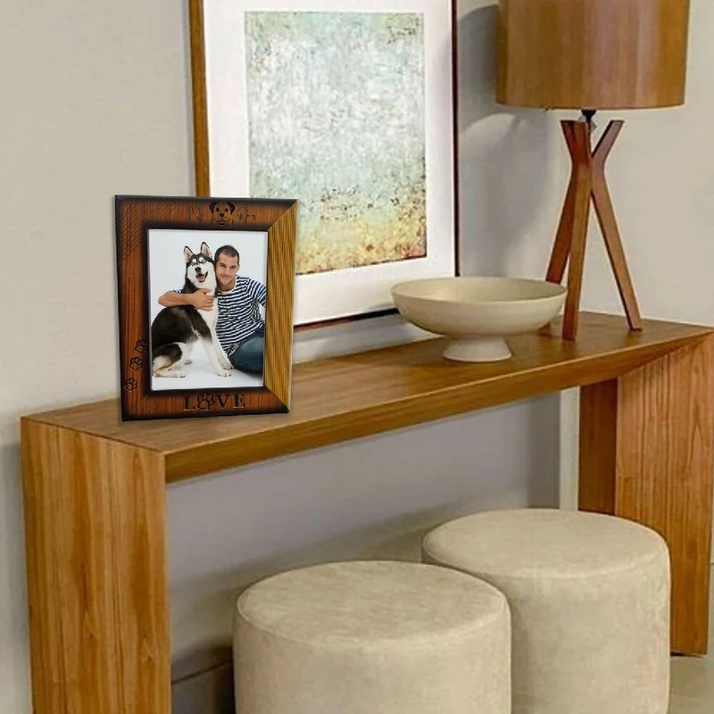 Portarretrato Love Dog (22,5cm x 27,5cm) Color Madera