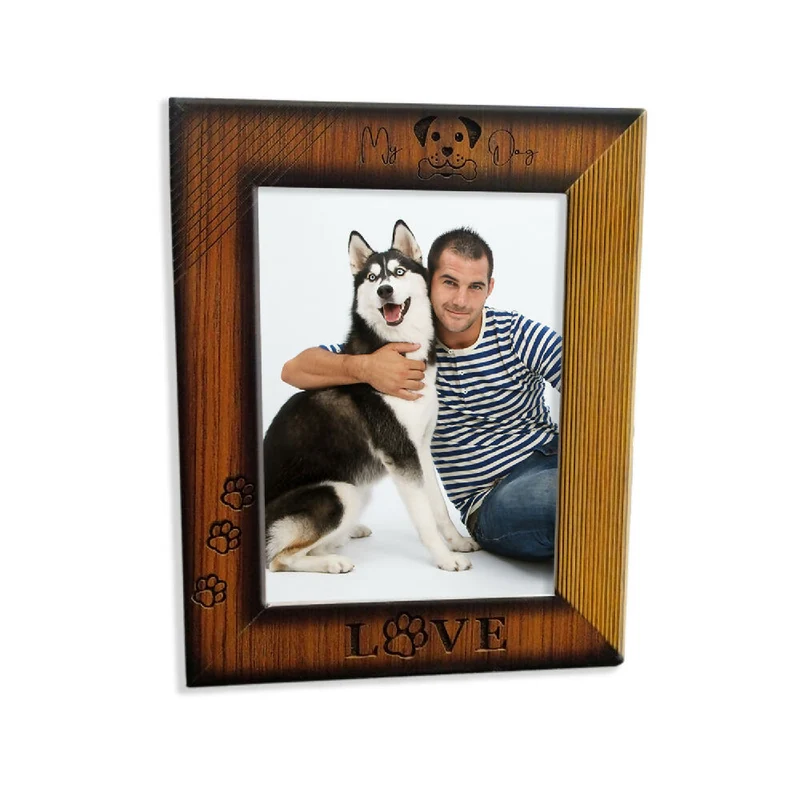 Portarretrato Love Dog (22,5cm x 27,5cm) Color Madera
