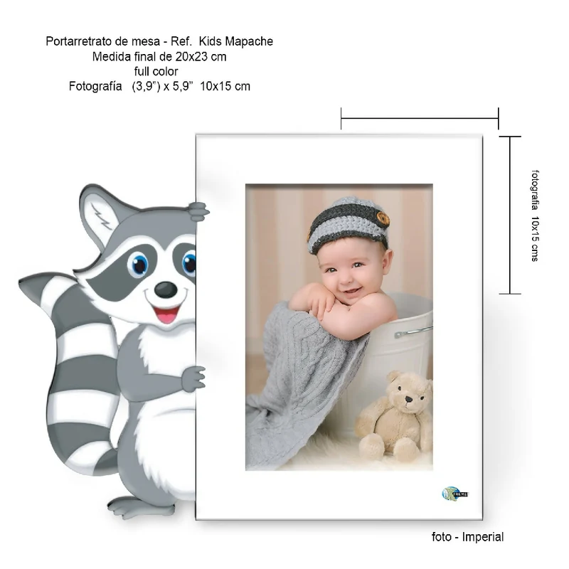 Portarretrato Kids-AN1 (23,7cm x 20cm) Color Blanco