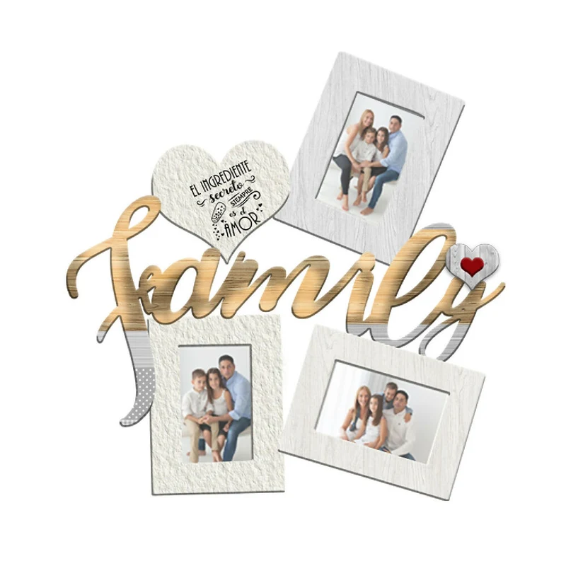 Portarretrato TR Family- F1 (48,5cm x 49,5cm) Color Amarillo y Gris Claro
