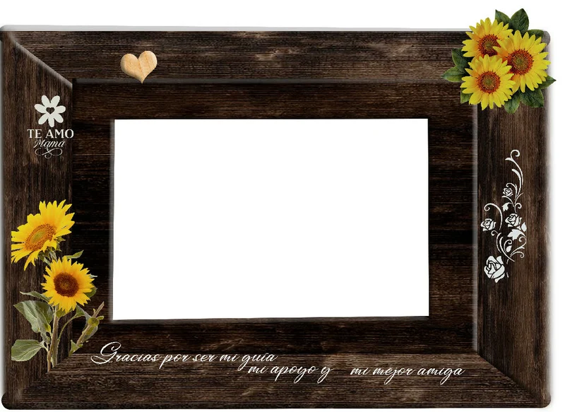 Portarretrato Girasol (24cm x 17.5cm) Único Diseño