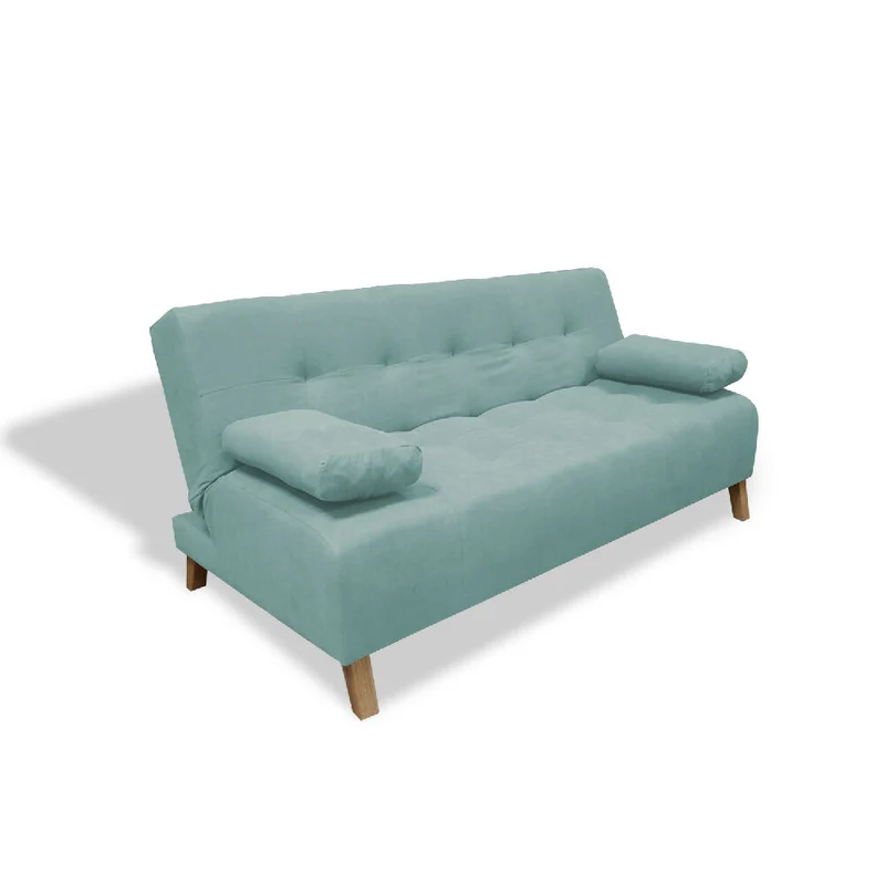 Sofá Cama Egli 3 Posiciones Reclinable Menta + Cojines