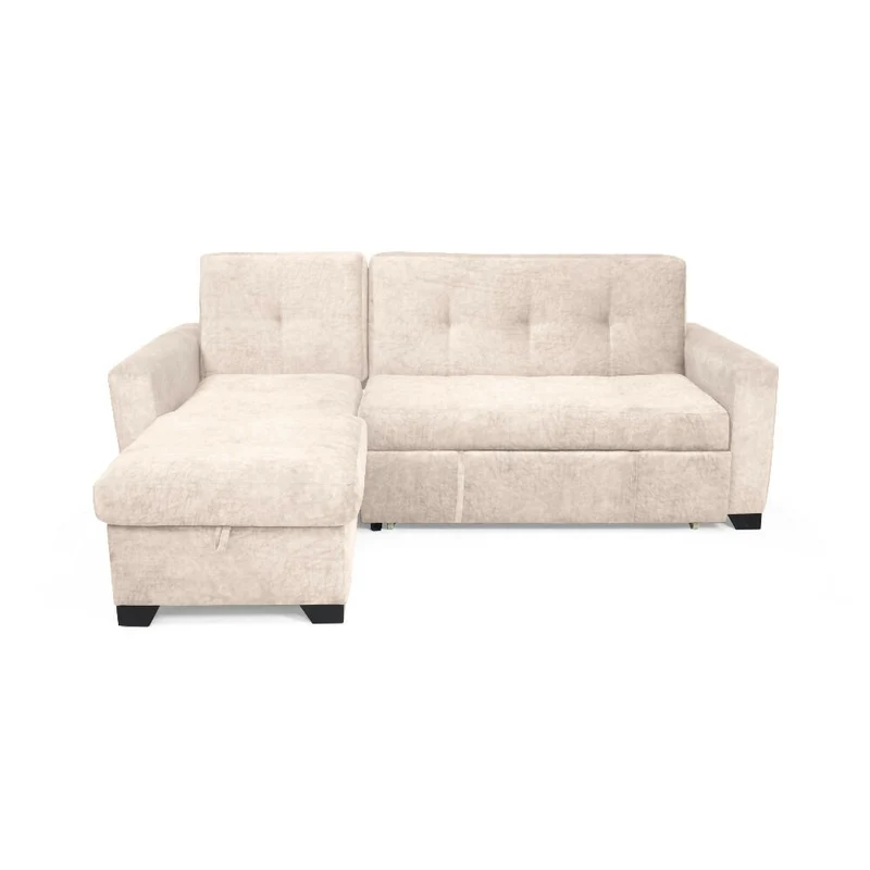 Sofá Cama en L Atlas 220x160x92 cm Derecho Beige