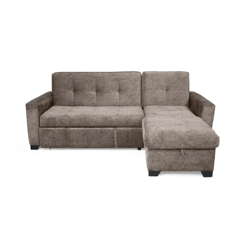 Sofá Cama en L Atlas 220x160x92 cm Izquierdo Taupe