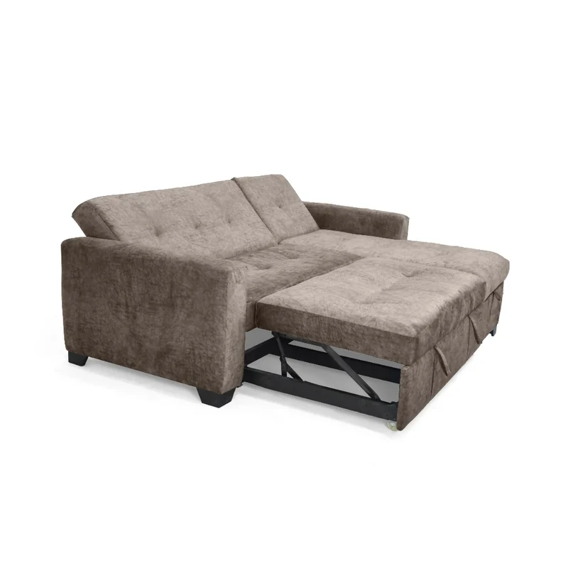 Sofá Cama en L Atlas 220x160x92 cm Izquierdo Taupe