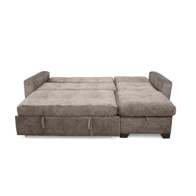 Sofá Cama en L Atlas 220x160x92 cm Izquierdo Taupe