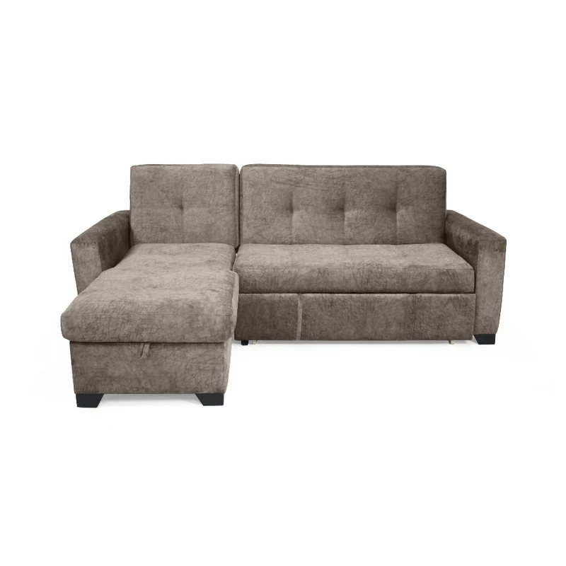 Sofá Cama en L Atlas 220x160x92 cm Derecho Taupe