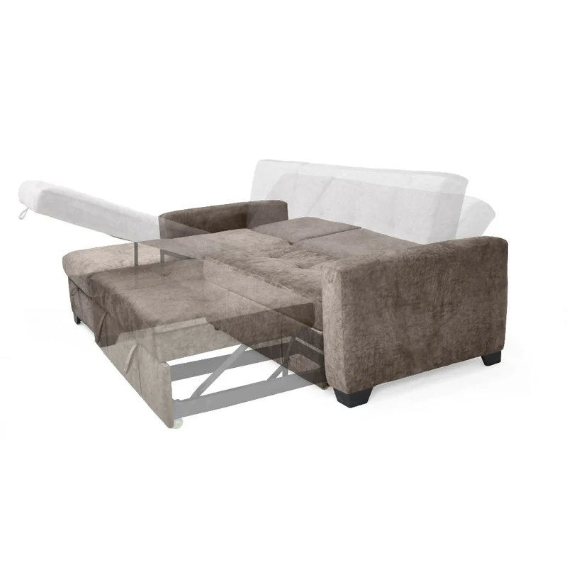 Sofá Cama en L Atlas 220x160x92 cm Derecho Taupe
