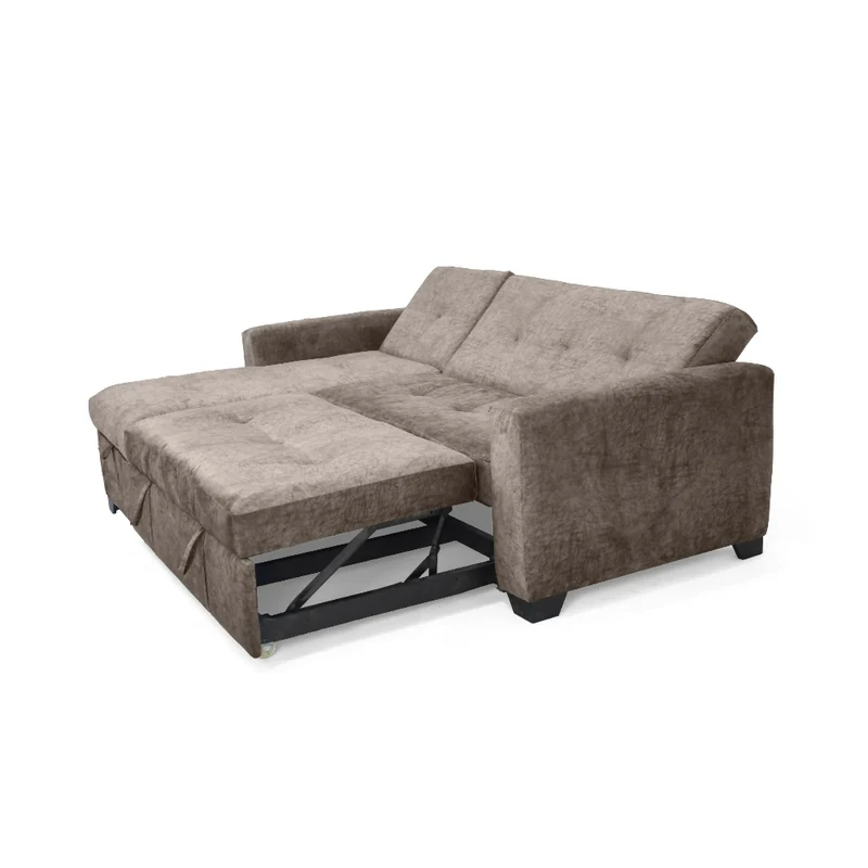 Sofá Cama en L Atlas 220x160x92 cm Derecho Taupe