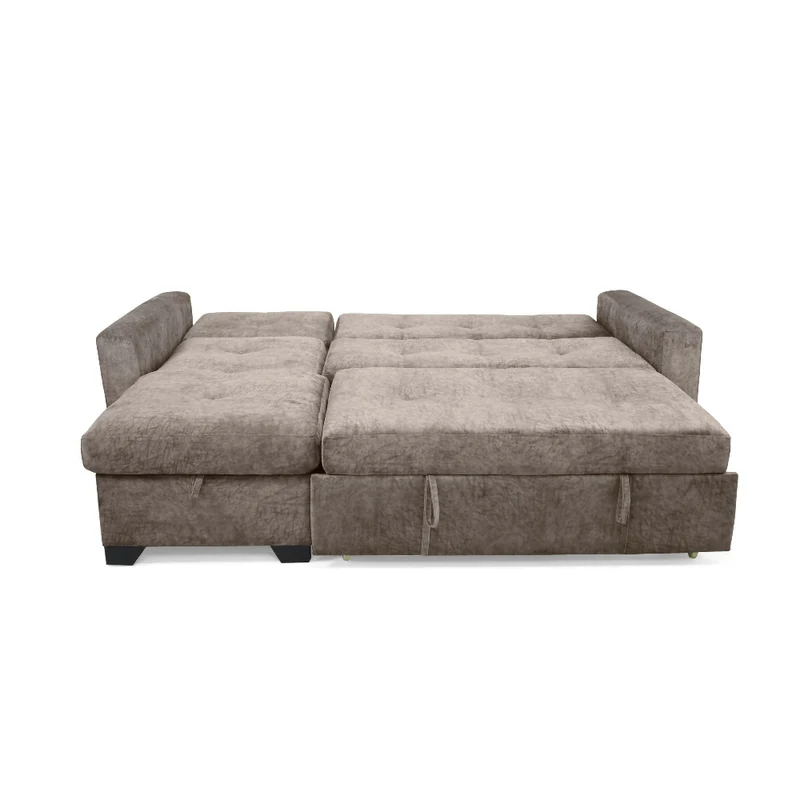 Sofá Cama en L Atlas 220x160x92 cm Derecho Taupe