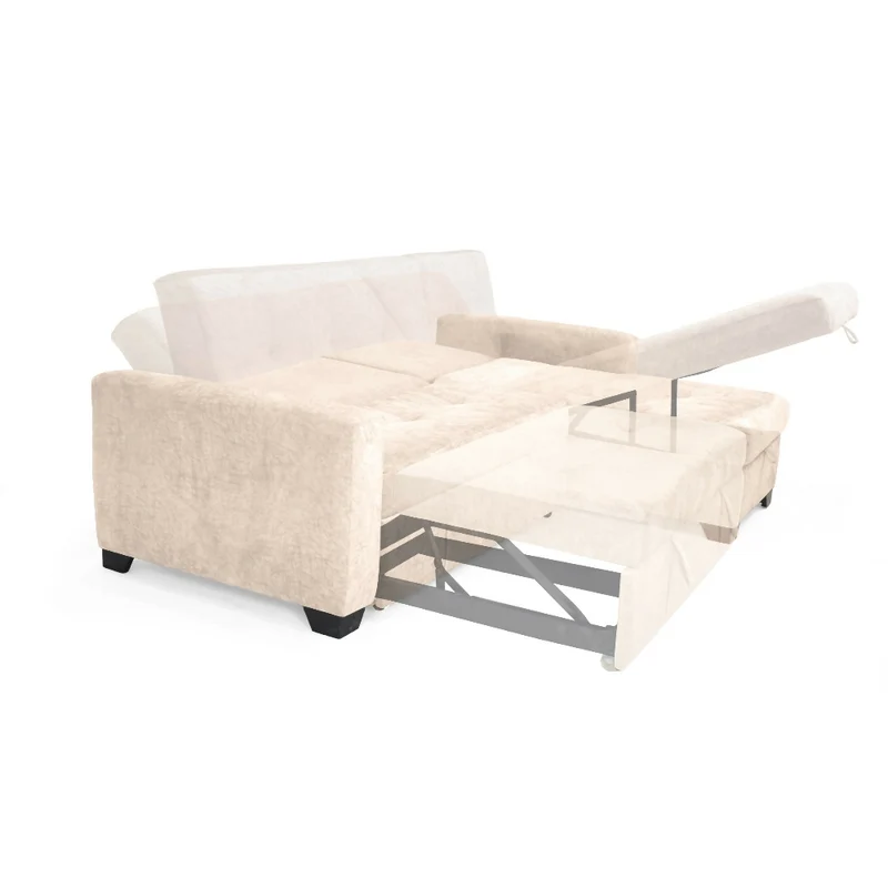 Sofá Cama en L Atlas 220x160x92 cm Izquierdo Beige