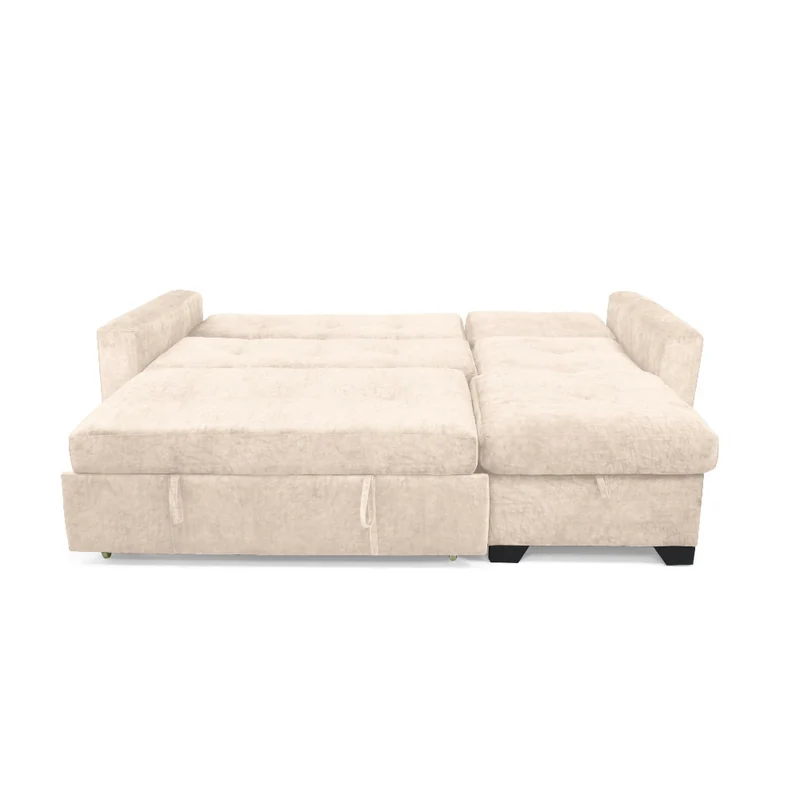 Sofá Cama en L Atlas 220x160x92 cm Izquierdo Beige